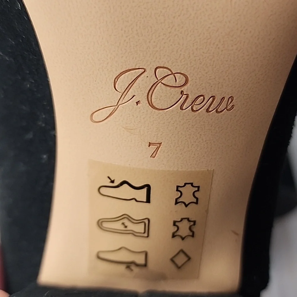 J. Crew Sadie Black Suede Heeled Ankle Boots - Picture 9 of 10